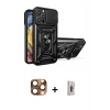 MARSİLYAN™- iPhone 16 Pro Max Kılıf Ahenk Klasik - Siyah Bilvis 3D Cam Ekran Koruyucu + Pers Alüminyum Kamera Lens - CLTM