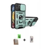 MARSİLYAN™- iPhone 16 Pro Max Kılıf Ahenk Klasik - Siyah Bilvis 3D Cam Ekran Koruyucu + Raze Metal Kamera Lens - CLTM