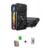 MARSİLYAN™- iPhone 16 Pro Max Kılıf Ahenk Klasik - Siyah Bilvis 3D Cam Ekran Koruyucu + Raze Metal Kamera Lens - CLTM