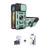 MARSİLYAN™- iPhone 16 Pro Max Kılıf Ahenk Klasik - Siyah Bilvis 3X AR Hayalet Cam Ekran Koruyucu + Bilvis Titan Kamera Lens - SH