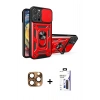 MARSİLYAN™- iPhone 16 Pro Max Kılıf Ahenk Klasik - Siyah Bilvis 3X AR Hayalet Cam Ekran Koruyucu + Pers Alüminyum Kamera Lens - CLTM