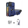 MARSİLYAN™- iPhone 16 Pro Max Kılıf Ahenk Klasik - Siyah Bilvis 3X AR Hayalet Cam Ekran Koruyucu + Pers Alüminyum Kamera Lens - GS