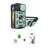 MARSİLYAN™- iPhone 16 Pro Max Kılıf Ahenk Klasik - Siyah Bilvis 3X AR Hayalet Cam Ekran Koruyucu + Raze Metal Kamera Lens - BZ