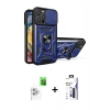 MARSİLYAN™- iPhone 16 Pro Max Kılıf Ahenk Klasik - Siyah Bilvis 3X AR Hayalet Cam Ekran Koruyucu + Raze Metal Kamera Lens - BZ