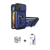 MARSİLYAN™- iPhone 16 Pro Max Kılıf Ahenk Klasik - Siyah Bilvis 3X AR HD Cam Ekran Koruyucu + Pers Alüminyum Kamera Lens - GS