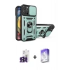 MARSİLYAN™- iPhone 16 Pro Max Kılıf Ahenk Klasik - Siyah Bilvis 5in1 3D Magic Cam Ekran Koruyucu + Bilvis Titan Kamera Lens - SH