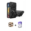 MARSİLYAN™- iPhone 16 Pro Max Kılıf Ahenk Klasik - Siyah Bilvis 5in1 3D Magic Cam Ekran Koruyucu + Pers Alüminyum Kamera Lens - CLTM