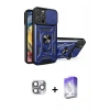 MARSİLYAN™- iPhone 16 Pro Max Kılıf Ahenk Klasik - Siyah Bilvis 5in1 3D Magic Cam Ekran Koruyucu + Gri Pers Alüminyum Kamera Lens