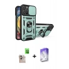 MARSİLYAN™- iPhone 16 Pro Max Kılıf Ahenk Klasik - Siyah Bilvis 5in1 3D Magic Cam Ekran Koruyucu + Raze Metal Kamera Lens - NLGY
