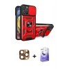 MARSİLYAN™- iPhone 16 Pro Max Kılıf Ahenk Klasik - Siyah Bilvis 5in1 5D Magic Hayalet Cam Ekran Koruyucu + Çöl Titanyum Pers Alüminyum Kamera Lens