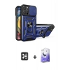 MARSİLYAN™- iPhone 16 Pro Max Kılıf Ahenk Klasik - Siyah Bilvis 5in1 5D Magic Hayalet Cam Ekran Koruyucu + Siyah PVD Metal Kamera Lens