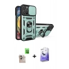 MARSİLYAN™- iPhone 16 Pro Max Kılıf Ahenk Klasik - Siyah Bilvis 5in1 5D Magic Hayalet Cam Ekran Koruyucu + Raze Metal Kamera Lens - NLGY
