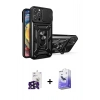 MARSİLYAN™- iPhone 16 Pro Max Kılıf Ahenk Klasik - Siyah Bilvis 5in1 5D Magic Hayalet Cam Ekran Koruyucu + Bilvis Titan Kamera Lens - SH
