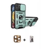 MARSİLYAN™- iPhone 16 Pro Max Kılıf Ahenk Klasik - Siyah Bilvis Hayalet Cam Ekran Koruyucu + Pers Alüminyum Kamera Lens - CLTM