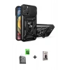 MARSİLYAN™- iPhone 16 Pro Max Kılıf Ahenk Klasik - Siyah Bilvis Hayalet Cam Ekran Koruyucu + Raze Metal Kamera Lens - SH