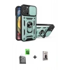 MARSİLYAN™- iPhone 16 Pro Max Kılıf Ahenk Klasik - Siyah Bilvis Hayalet Cam Ekran Koruyucu + Raze Metal Kamera Lens - SH
