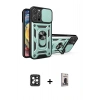 MARSİLYAN™- iPhone 16 Pro Max Kılıf Ahenk Klasik - Siyah Bilvis Hayalet Cam Ekran Koruyucu + PVD Metal Kamera Lens - SH