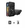MARSİLYAN™- iPhone 16 Pro Max Kılıf Ahenk Klasik - Siyah Bilvis Hayalet Cam Ekran Koruyucu + PVD Metal Kamera Lens - SH