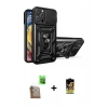 MARSİLYAN™- iPhone 16 Pro Max Kılıf Ahenk Klasik - Siyah Buffer Cam Ekran Koruyucu + Raze Metal Kamera Lens - CLTM