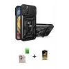 MARSİLYAN™- iPhone 16 Pro Max Kılıf Ahenk Klasik - Siyah Buffer Cam Ekran Koruyucu + Raze Metal Kamera Lens - NLGY