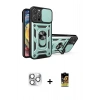 MARSİLYAN™- iPhone 16 Pro Max Kılıf Ahenk Klasik - Siyah Buffer Cam Ekran Koruyucu + Pers Alüminyum Kamera Lens - GS