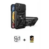 MARSİLYAN™- iPhone 16 Pro Max Kılıf Ahenk Klasik - Siyah Buffer Cam Ekran Koruyucu + Pers Alüminyum Kamera Lens - GS