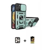 MARSİLYAN™- iPhone 16 Pro Max Kılıf Ahenk Klasik - Siyah Buffer Cam Ekran Koruyucu + PVD Metal Kamera Lens - GD