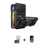 MARSİLYAN™- iPhone 16 Pro Max Kılıf Ahenk Klasik - Siyah Buffer Hayalet Cam Ekran Koruyucu + Bilvis Titan Kamera Lens - TMGI