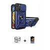 MARSİLYAN™- iPhone 16 Pro Max Kılıf Ahenk Klasik - Siyah Buffer Hayalet Cam Ekran Koruyucu + Pers Alüminyum Kamera Lens - GS
