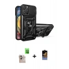 MARSİLYAN™- iPhone 16 Pro Max Kılıf Ahenk Klasik - Siyah Buffer Hayalet Cam Ekran Koruyucu + Raze Metal Kamera Lens - NLGY