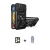 MARSİLYAN™- iPhone 16 Pro Max Kılıf Ahenk Klasik - Siyah Joko Magic 5D Cam + Gold PVD Metal Kamera Lens