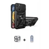 MARSİLYAN™- iPhone 16 Pro Max Kılıf Ahenk Klasik - Siyah Joko Magic 5D Cam + Pers Alüminyum Kamera Lens - GI