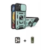 MARSİLYAN™- iPhone 16 Pro Max Kılıf Ahenk Klasik - Siyah Joko Magic 5D Hayalet Cam + PVD Metal Kamera Lens - GD
