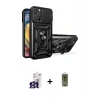 MARSİLYAN™- iPhone 16 Pro Max Kılıf Ahenk Klasik - Siyah Joko Magic 5D Hayalet Cam + Titanyum Gri Bilvis Titan Kamera Lens