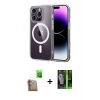 MARSİLYAN™- iPhone 16 Pro Max Kılıf Ahenk Minimal Serisi - Şeffaf 360 Full Body Arka Koruyucu + Raze Metal Kamera Lens - CLTM