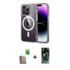 MARSİLYAN™- iPhone 16 Pro Max Kılıf Ahenk Minimal Serisi - Siyah 360 Mat Full Body Arka Koruyucu + Raze Metal Kamera Lens - CLTM