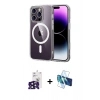 MARSİLYAN™- iPhone 16 Pro Max Kılıf Ahenk Minimal Serisi - Siyah 3D Antistatik Cam Ekran Koruyucu + Bilvis Titan Kamera Lens - SH