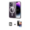 MARSİLYAN™- iPhone 16 Pro Max Kılıf Ahenk Minimal Serisi - Siyah 3D Antistatik Mat Seramik Nano Ekran Koruyucu + PVD Metal Kamera Lens - GS