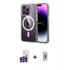 MARSİLYAN™- iPhone 16 Pro Max Kılıf Ahenk Minimal Serisi - Siyah Bilvis 3D Cam Ekran Koruyucu + Bilvis Titan Kamera Lens - GS