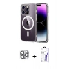 MARSİLYAN™- iPhone 16 Pro Max Kılıf Ahenk Minimal Serisi - Siyah Bilvis 3X AR HD Cam Ekran Koruyucu + Pers Alüminyum Kamera Lens - GI