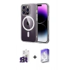MARSİLYAN™- iPhone 16 Pro Max Kılıf Ahenk Minimal Serisi - Siyah Bilvis 5in1 3D Magic Cam Ekran Koruyucu + Bilvis Titan Kamera Lens - SH