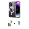 MARSİLYAN™- iPhone 16 Pro Max Kılıf Ahenk Minimal Serisi - Siyah Joko Magic 5D Cam + Raze Metal Kamera Lens - CLTM
