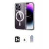 MARSİLYAN™- iPhone 16 Pro Max Kılıf Ahenk Minimal Serisi - Siyah Joko Magic 5D Cam + PVD Metal Kamera Lens - SH