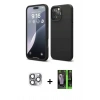 MARSİLYAN™- iPhone 16 Pro Max Kılıf Ahenk Serisi - Şeffaf 360 Full Body Arka Koruyucu + Pers Alüminyum Kamera Lens - GI