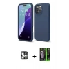 MARSİLYAN™- iPhone 16 Pro Max Kılıf Ahenk Serisi - Şeffaf 360 Full Body Arka Koruyucu + PVD Metal Kamera Lens - GS