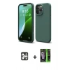 MARSİLYAN™- iPhone 16 Pro Max Kılıf Ahenk Serisi - Şeffaf 360 Full Body Arka Koruyucu + PVD Metal Kamera Lens - GS