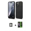 MARSİLYAN™- iPhone 16 Pro Max Kılıf Ahenk Serisi - Şeffaf 360 Full Body Arka Koruyucu + PVD Metal Kamera Lens - GS