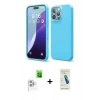 MARSİLYAN™- iPhone 16 Pro Max Kılıf Ahenk Serisi - Şeffaf Pasifik Cam Ekran Koruyucu + Raze Metal Kamera Lens - BZ