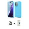 MARSİLYAN™- iPhone 16 Pro Max Kılıf Ahenk Serisi - Şeffaf Pasifik Cam Ekran Koruyucu + PVD Metal Kamera Lens - GD