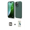 MARSİLYAN™- iPhone 16 Pro Max Kılıf Ahenk Serisi - Şeffaf Pasifik Cam Ekran Koruyucu + PVD Metal Kamera Lens - GD